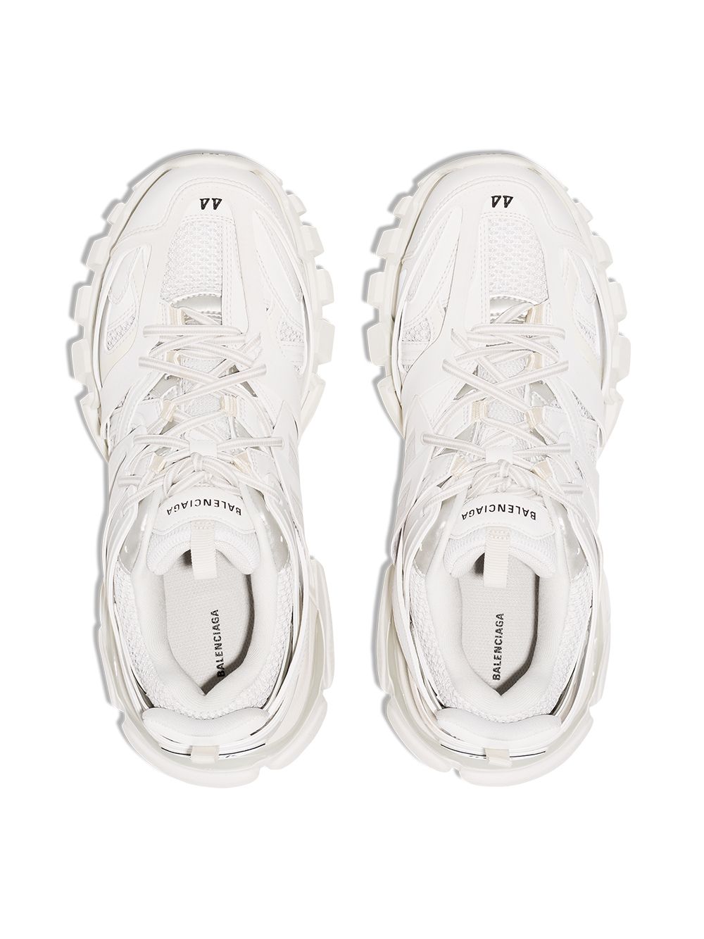 White High-Performance Track Sneakers for Men