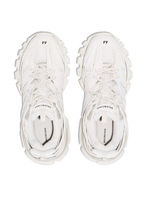 White High-Performance Track Sneakers for Men