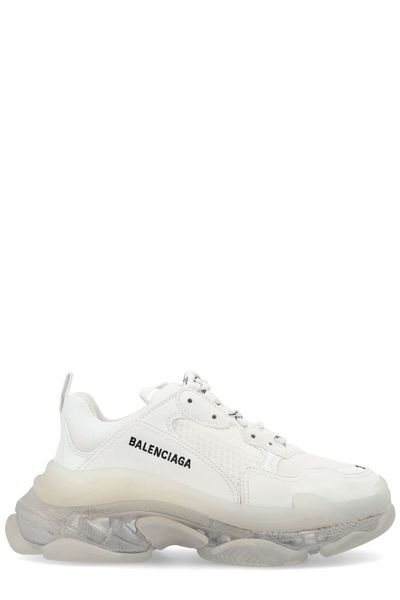 BALENCIAGA Premium Triple S Sneakers - White Women's FW23