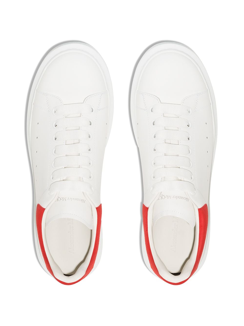 ALEXANDER MCQUEEN Red Oversized Leather Sneaker for Men | FW23 Collection