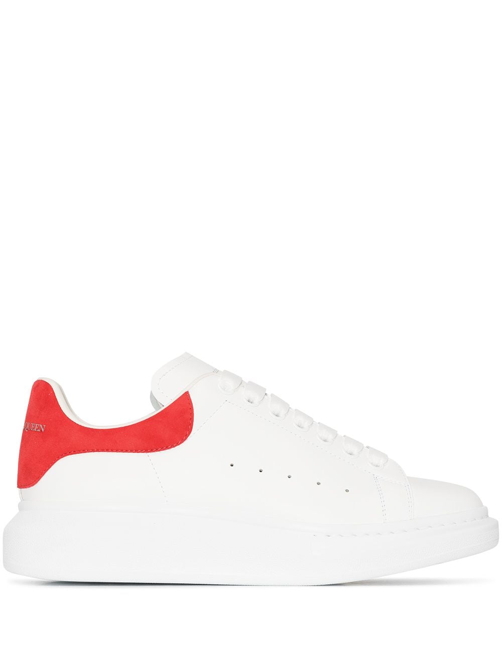 ALEXANDER MCQUEEN Red Oversized Leather Sneaker for Men | FW23 Collection