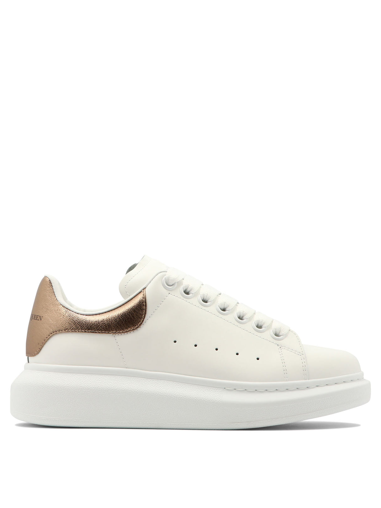 ALEXANDER MCQUEEN Stylish and Trendy Oro Rosa Oversized Leather Sneakers for Women - FW23