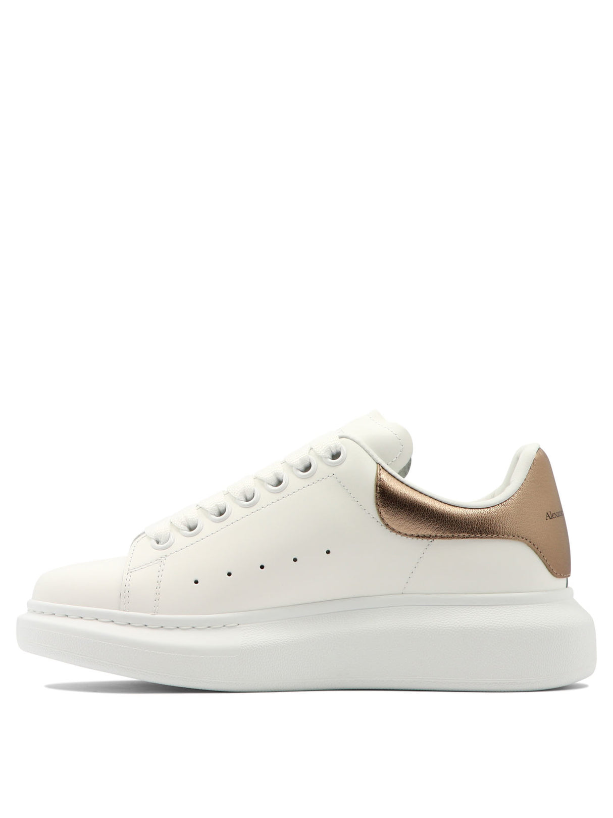 ALEXANDER MCQUEEN Stylish and Trendy Oro Rosa Oversized Leather Sneakers for Women - FW23