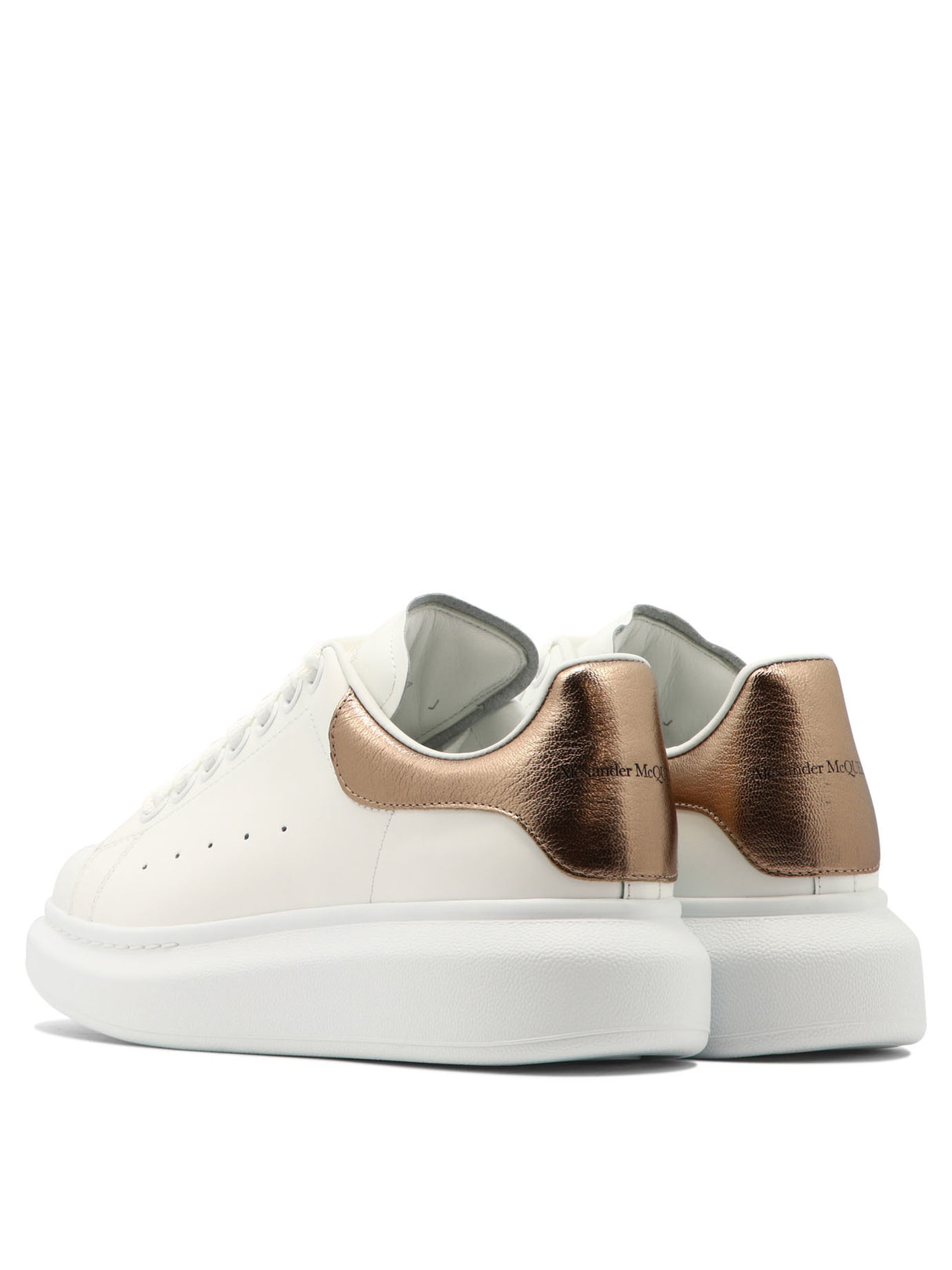 ALEXANDER MCQUEEN Stylish and Trendy Oro Rosa Oversized Leather Sneakers for Women - FW23