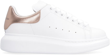 ALEXANDER MCQUEEN Chunky Sole Metallic Leather Sneakers for Women