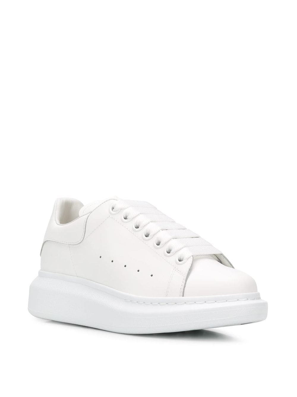 ALEXANDER MCQUEEN Black Oversize Leather Sneakers for Women