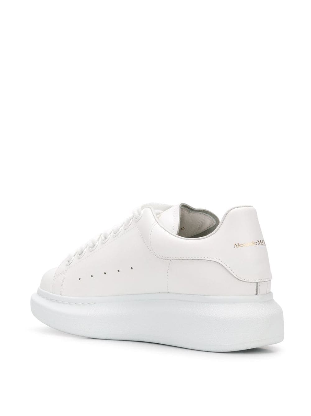 ALEXANDER MCQUEEN Black Oversize Leather Sneakers for Women