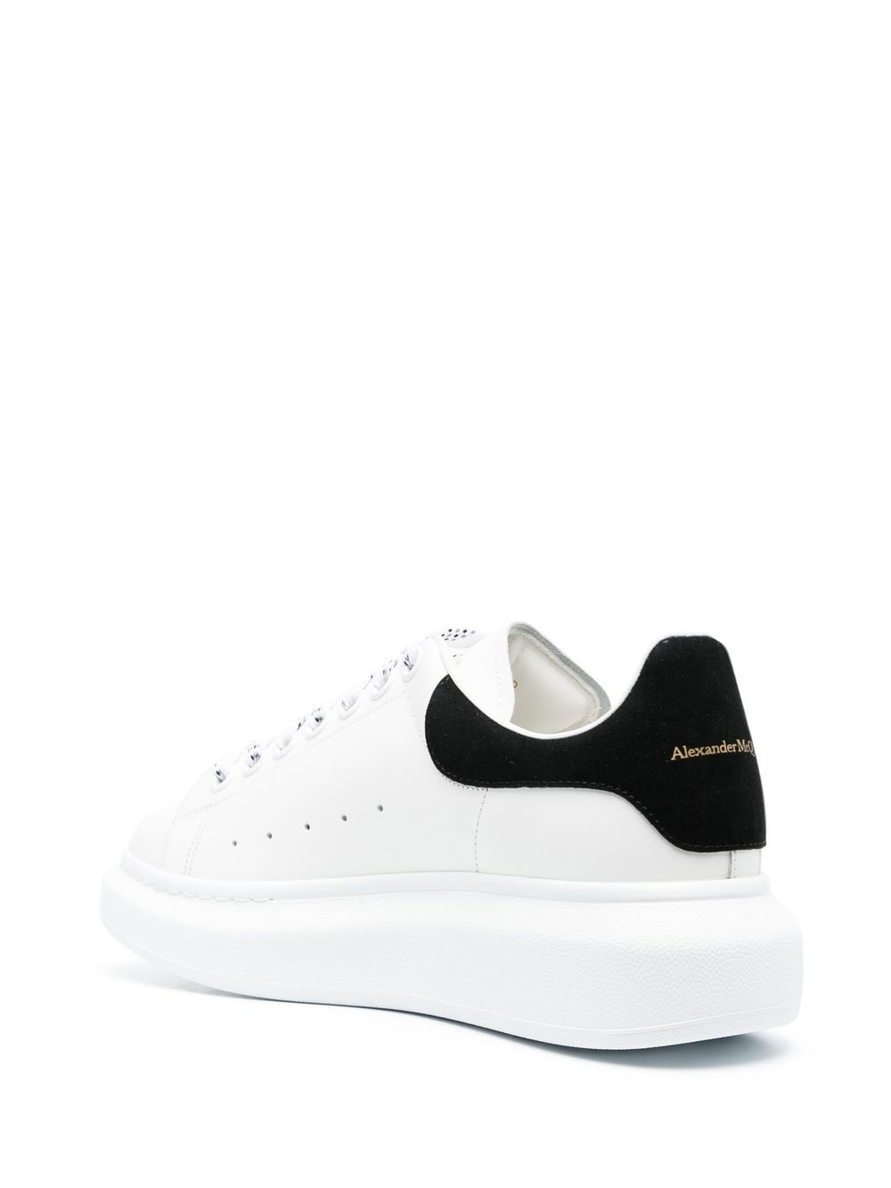 ALEXANDER MCQUEEN Oversized Leather Sneakers with Removable Insole and Gold Embellishments