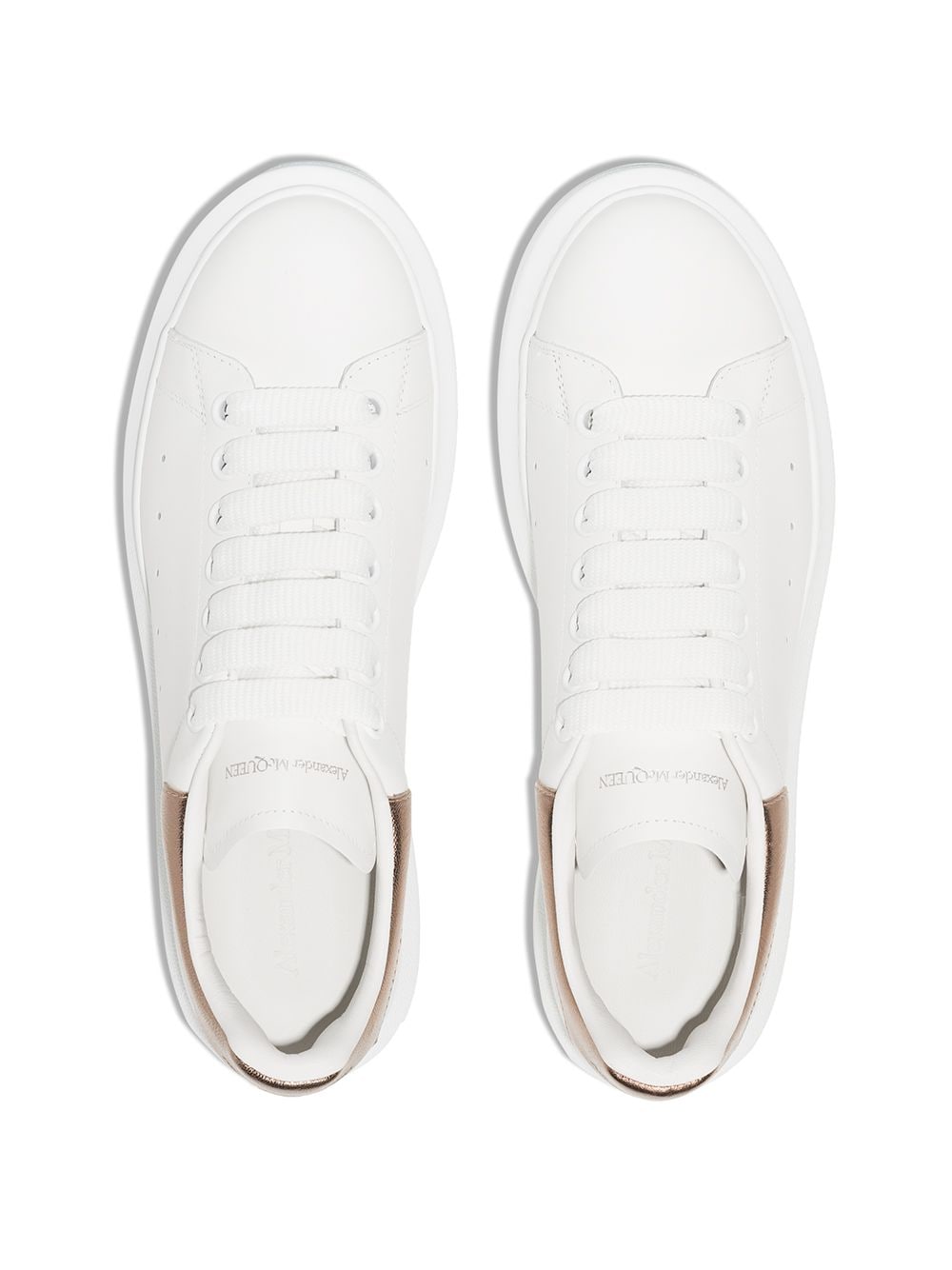 Oversized Leather Sneaker for Women in Oro Rosa by a Popular Designer