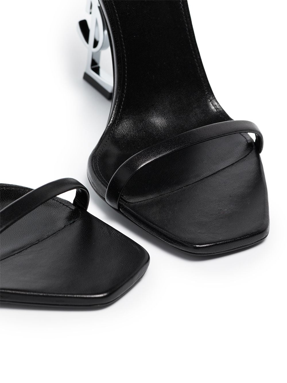 Sandals 110mm أصلية بجلد محبب Opyum في نيرو للنساء