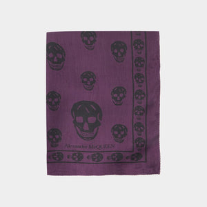 ALEXANDER MCQUEEN Chic Skull Chiffon Scarf for Women