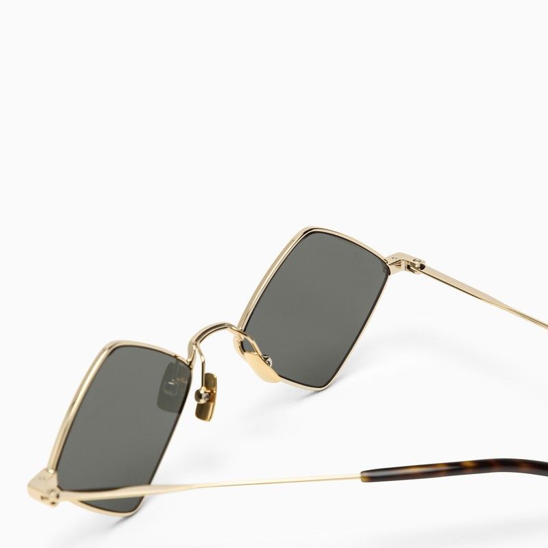 SAINT LAURENT Diamond Shaped Gold-Tone Metal Sunglasses