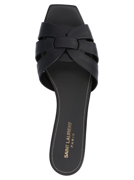 SAINT LAURENT 24SS Women's Sandals - Black Mule/Slipper Combo