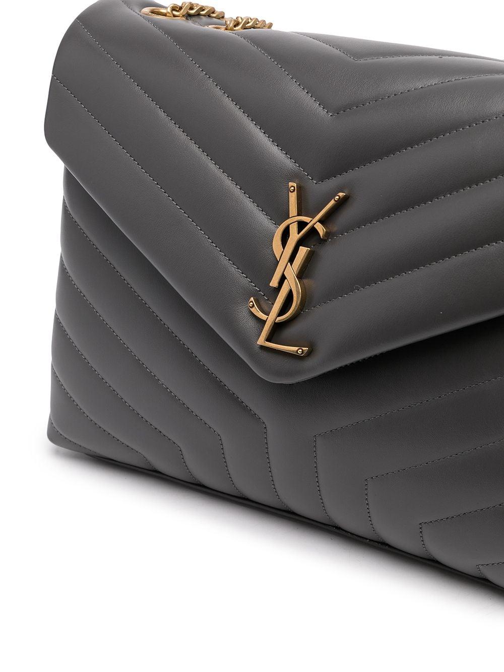 SAINT LAURENT Stormy LouLou Plaque Shoulder Handbag | SS23 Collection