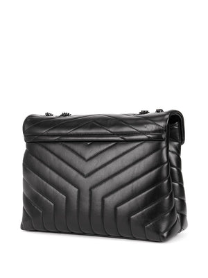 SAINT LAURENT Loulou Mini Quilted Crossbody in Black