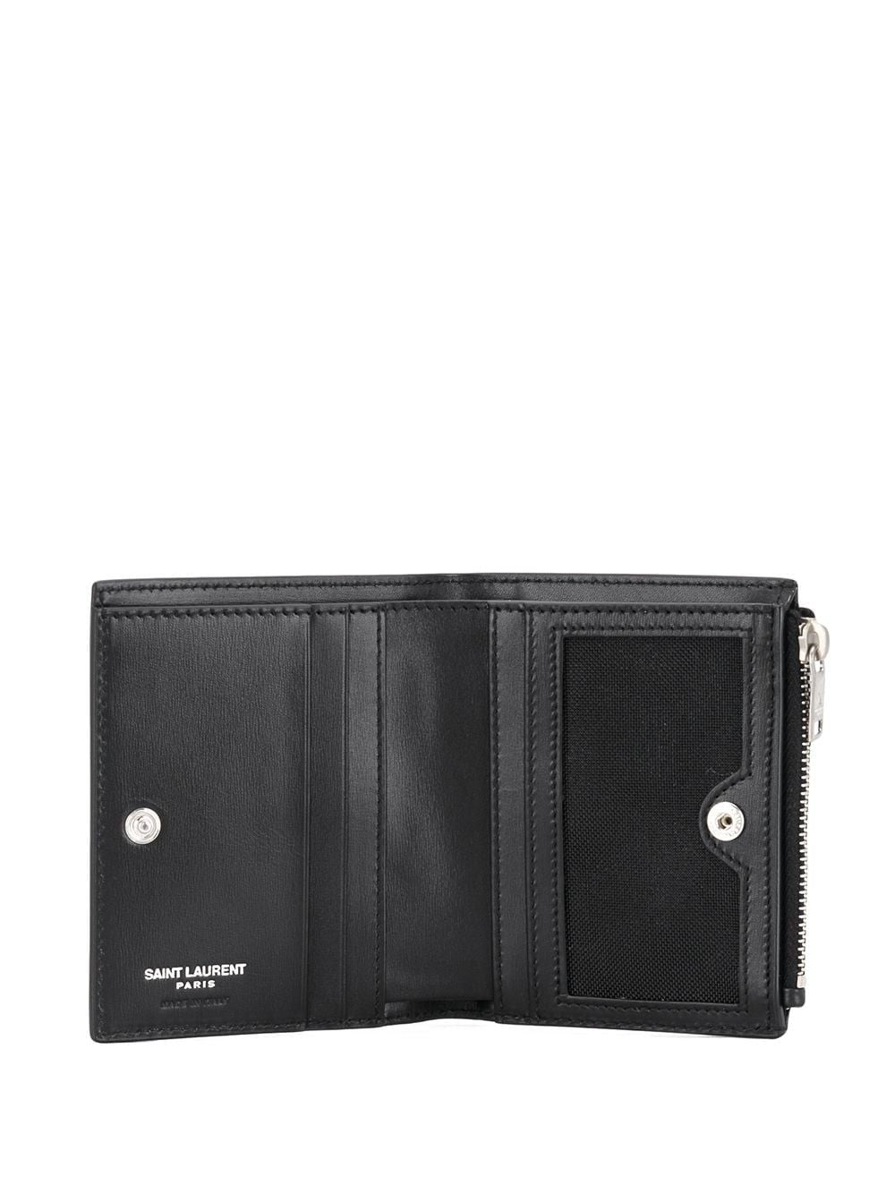 SAINT LAURENT Classic Black Leather Wallet for Men - Season FW22