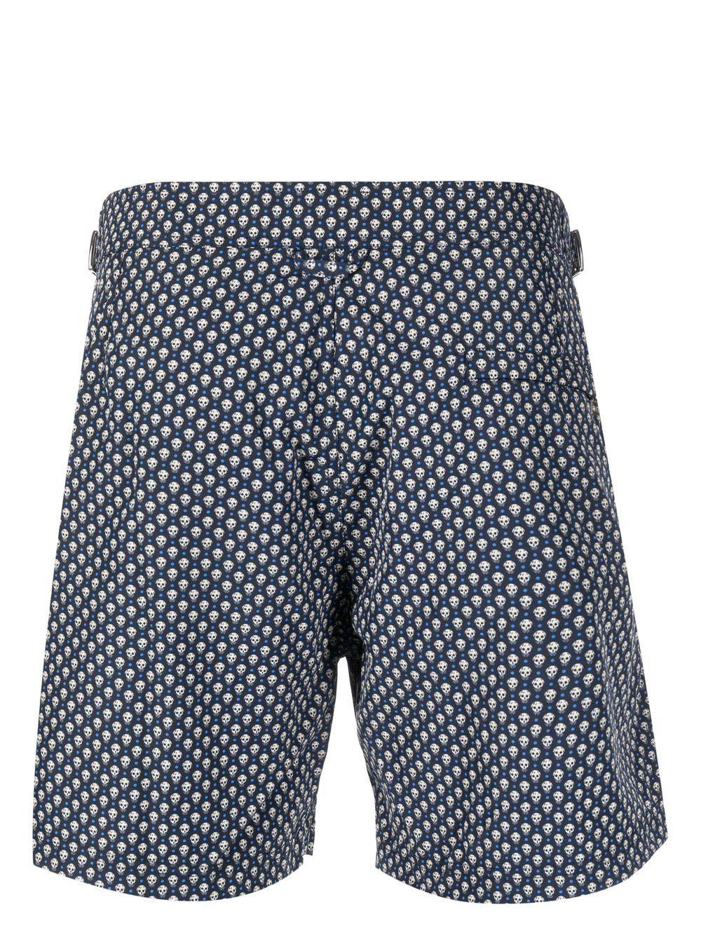 ALEXANDER MCQUEEN Navy and Pink Beachwear for Men - SS23 Collection