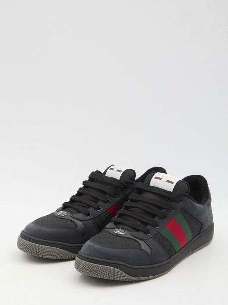 GUCCI Sneaker with Web Stripe and Vintage Detail