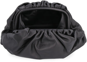 BOTTEGA VENETA Fashionable Black Leather Clutch for Women - FW21 Collection