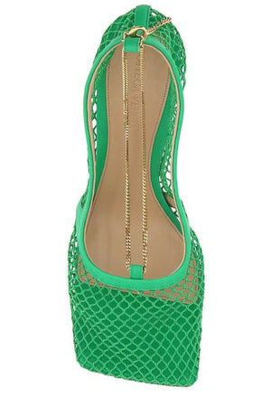 Green Leather Pumps - 2024秋冬コレクション