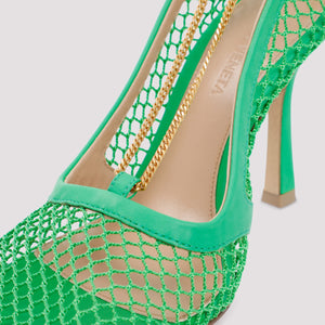 BOTTEGA VENETA Green Leather Pumps for Women - FW2024 Collection