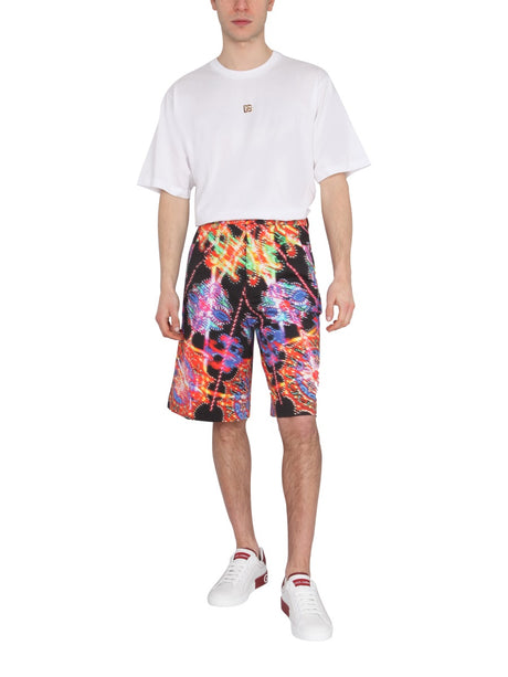 DOLCE & GABBANA Mini Bermuda Shorts with Luminary Design