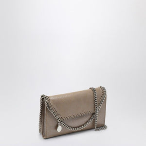 STELLA MCCARTNEY Chic Beige Mini Crossbody Wallet with Chain Strap