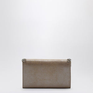 STELLA MCCARTNEY Chic Beige Mini Crossbody Wallet with Chain Strap