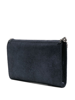 STELLA MCCARTNEY Elegant Mini Crossbody Bag in Navy Blue with Silver Accents