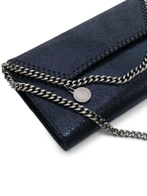 STELLA MCCARTNEY Elegant Mini Crossbody Bag in Navy Blue with Silver Accents