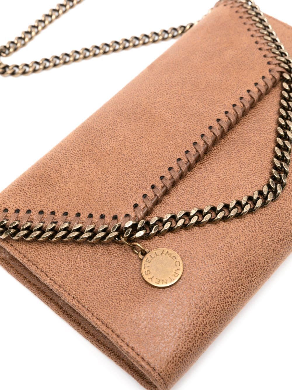 STELLA MCCARTNEY Eco-Chic Mini Crossbody Handbag in Pecan Brown