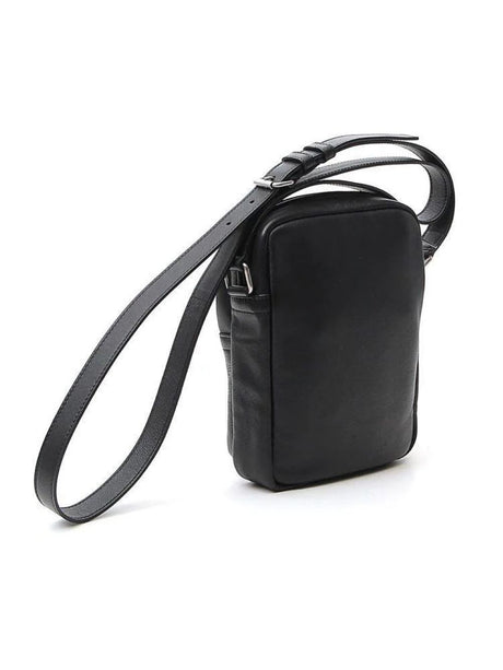SAINT LAURENT Luxurious Black Leather Pouch Bag for Men