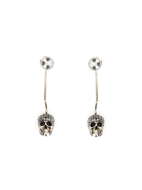 ALEXANDER MCQUEEN Skull Earrings with Intricate Detailing