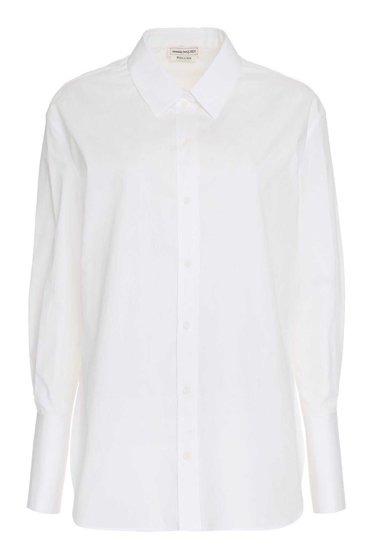 ALEXANDER MCQUEEN Women's White Cotton Poplin Shirt