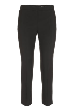 ALEXANDER MCQUEEN Black Tailored Cropped Trousers for Women