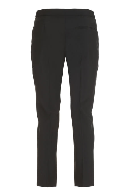 ALEXANDER MCQUEEN Black Tailored Cropped Trousers for Women