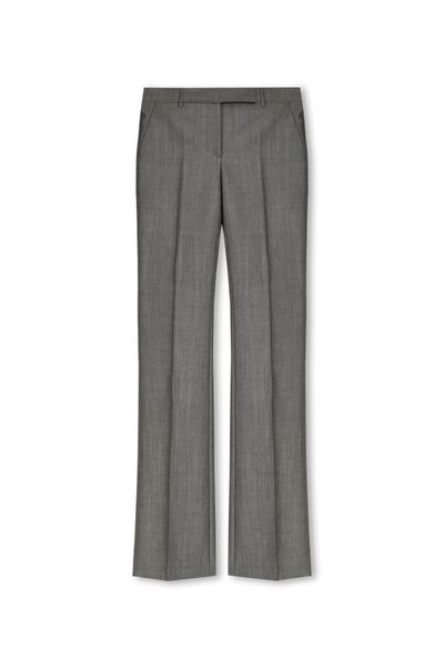 ALEXANDER MCQUEEN Grey Salt and Pepper Bootcut Suit Trousers for Women