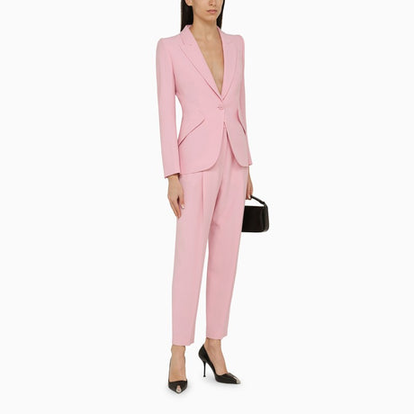 粉色单排扣女士夹克衫，SS24系列