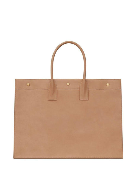 SAINT LAURENT Vintage Brown Gold Tote Bag for Men