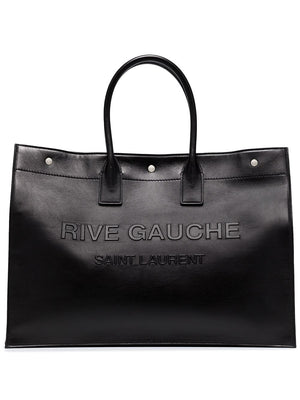 Stylish Black Rive Gauche Print Tote Bag - FW23 Collection