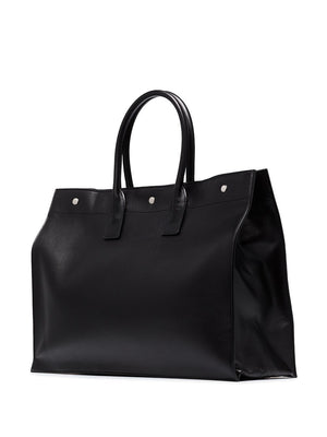 Stylish Black Rive Gauche Print Tote Bag - FW23 Collection