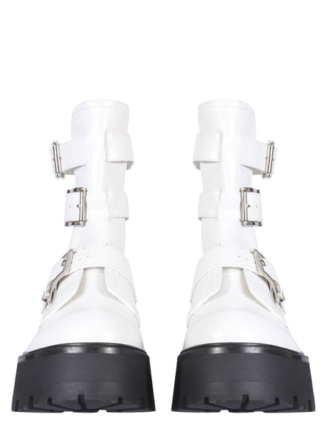 ALEXANDER McQUEEN Fashion Rave Mini Boots with Glossy Finish