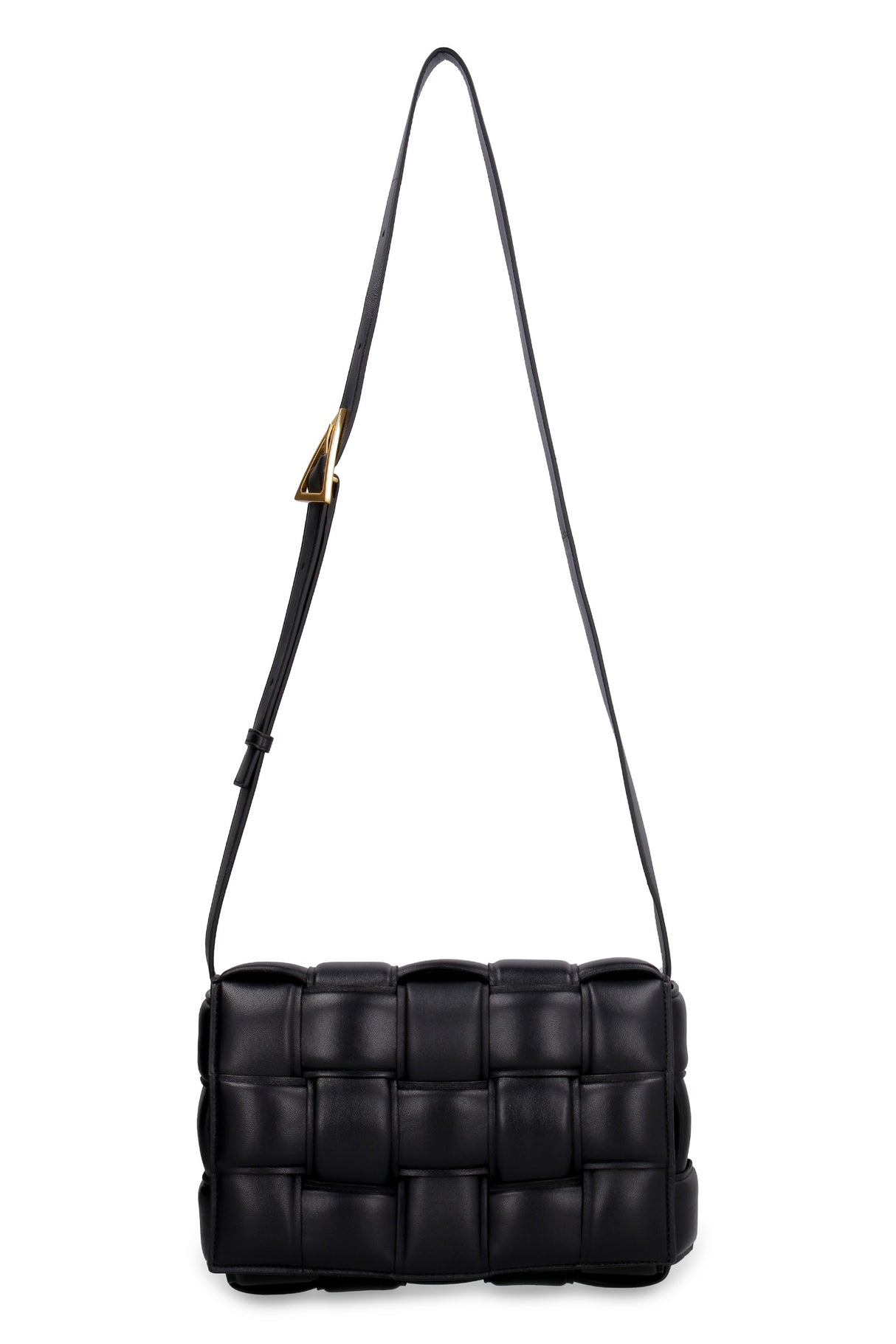 BOTTEGA VENETA Stylish Black Padded Leather Crossbody Handbag for Women