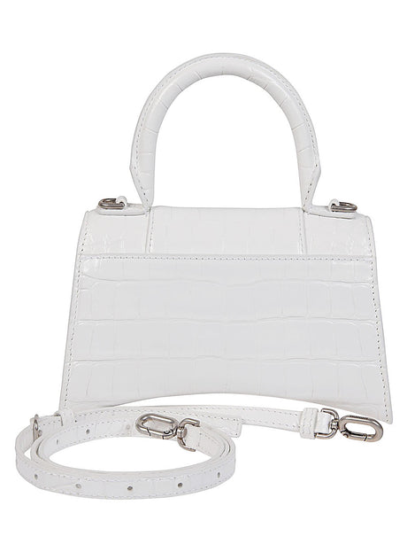 BALENCIAGA White Hourglass Top-Handle Handbag for Women