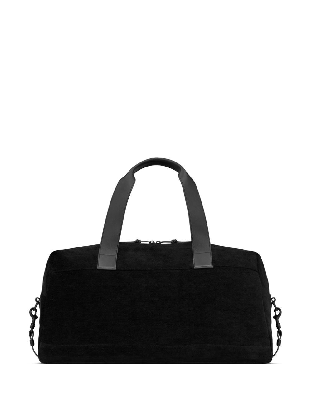 Men's Black Duffel Handbag with Embroidered Logo - FW23