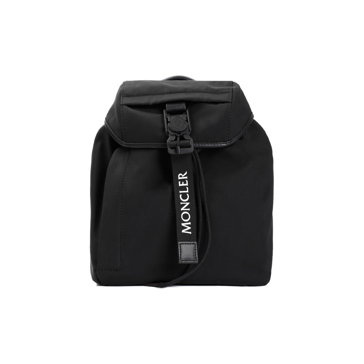 حقيبة ظهر سوداء بمقبض شريطي وشعار للنساء - مجموعة ربيع وصيف ٢٤