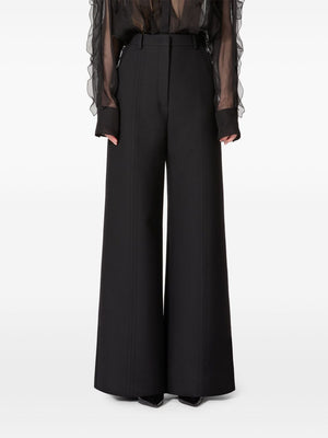 VALENTINO High-Waisted Wide-Leg Wool Trousers