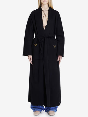 VALENTINO GARAVANI Elegant Gold Detail Cashmere Jacket