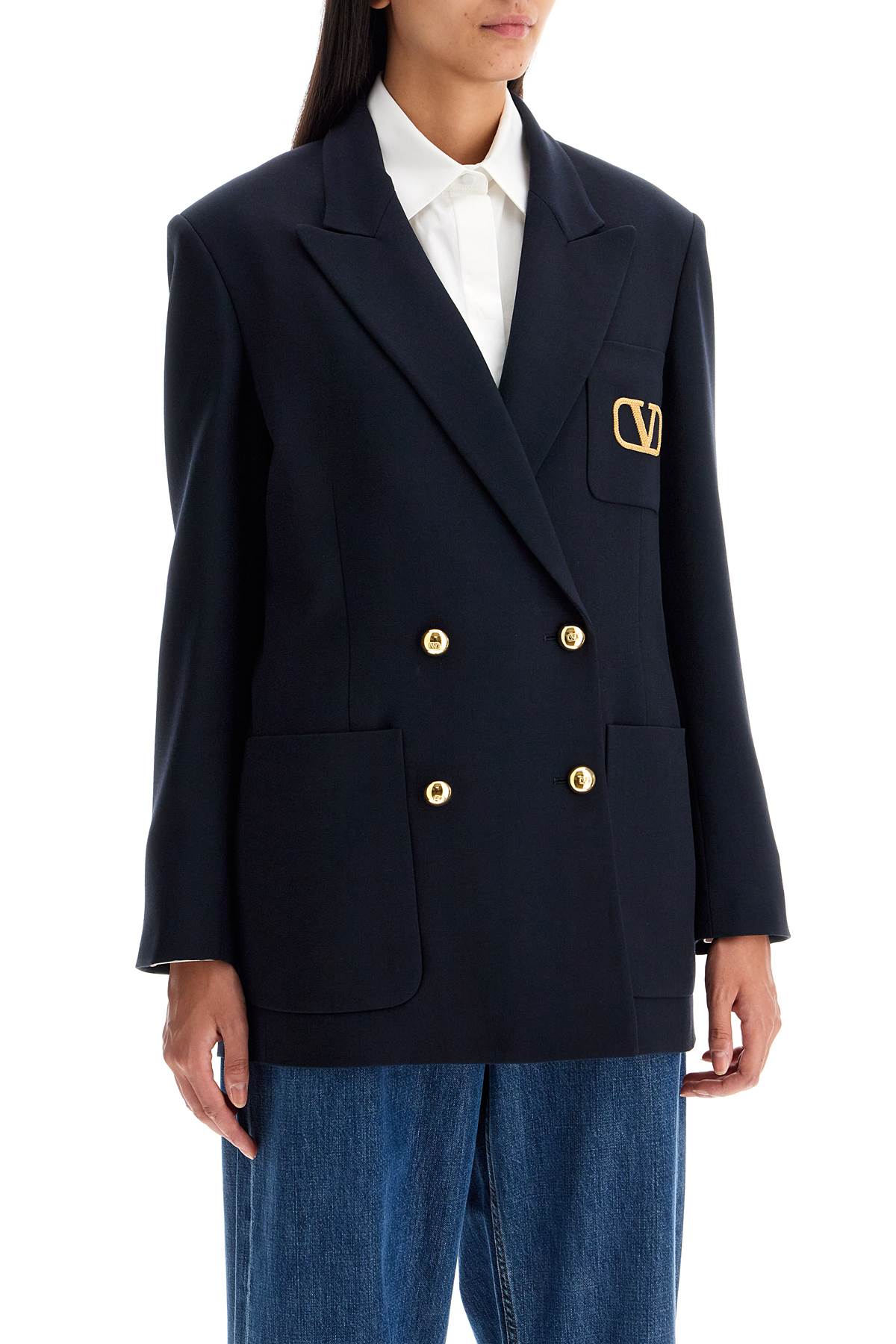 VALENTINO GARAVANI Elegant Double-Breasted Virgin Wool Jacket