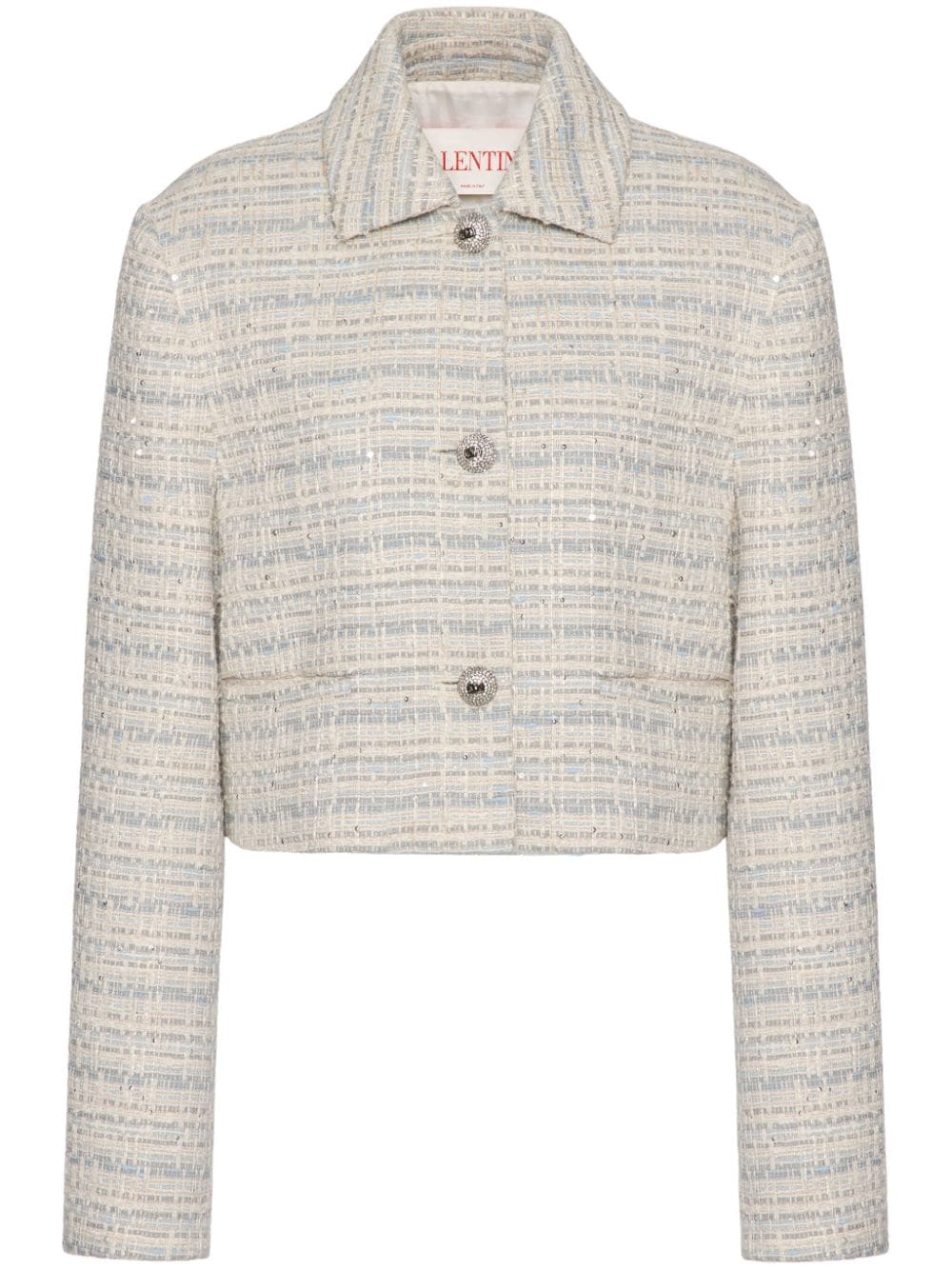 VALENTINO Elegant Wool Tweed Mini Jacket